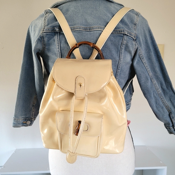 Gucci Bamboo Handle Drawstring Backpack - Picture 2 of 8